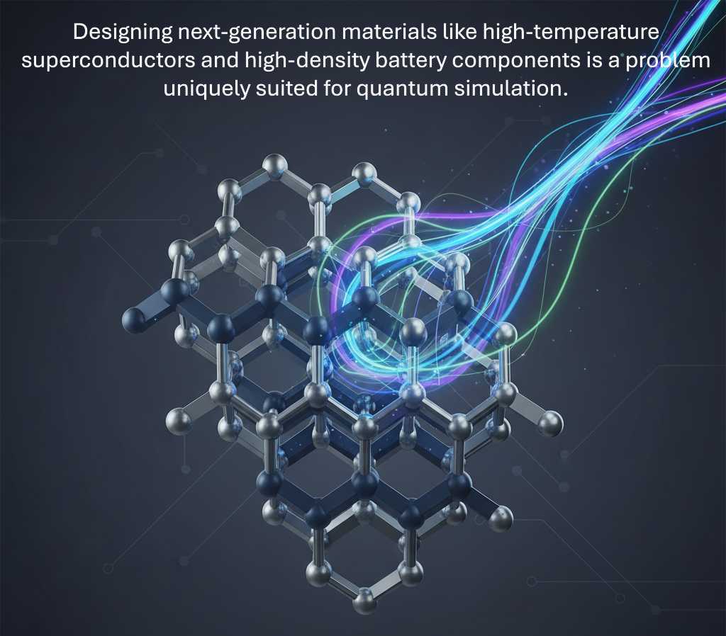 Designing next-generation materials like high-temperature superconductors and high-density battery components is a problem uniquely suited for quantum simulation.